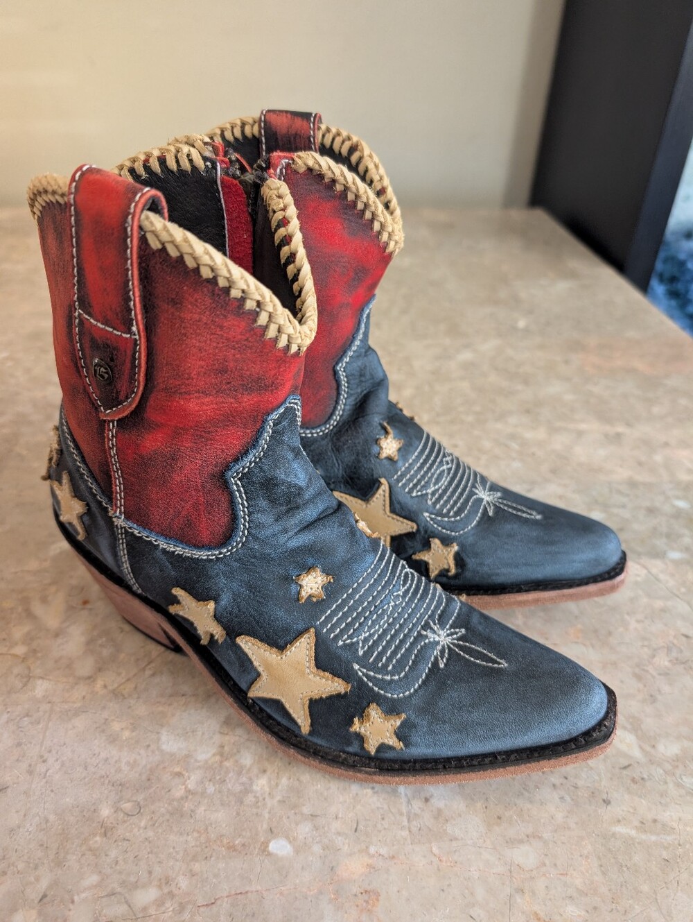 Liberty Black® Ladies Vintage Azul Americana Botties LB-712922 Women's Size 7.5